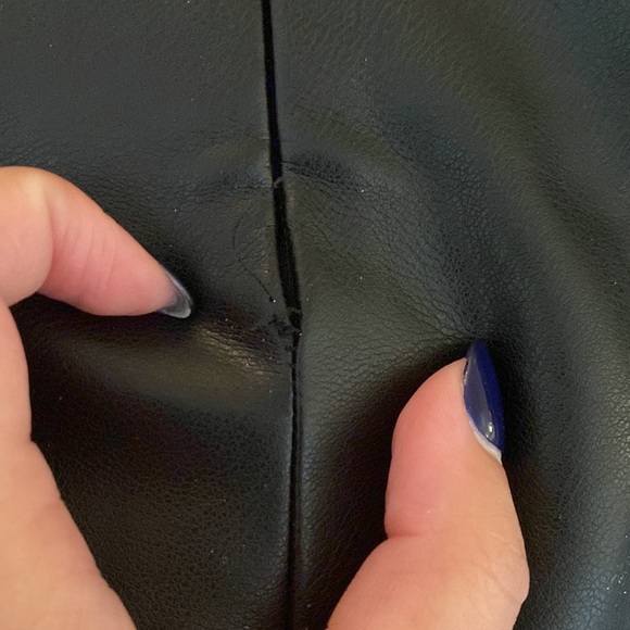 Black Dynamite Michelle Faux Leather Mini Dress - Picture 6 of 7